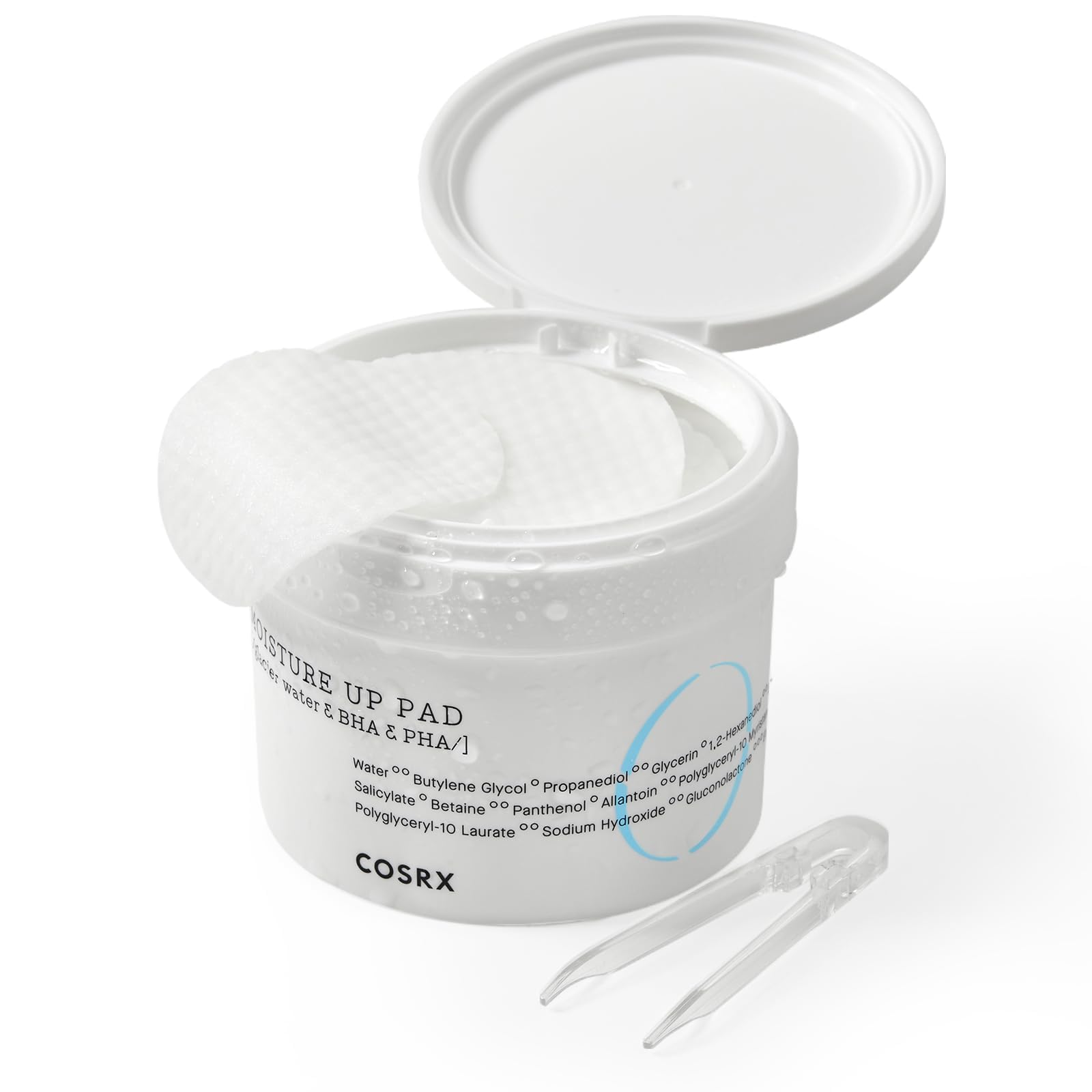 COSRX One Step Moisture Up 70 Pads 20 ml Gentle Daily Exfoliant for Sensitive Skin, Preventing Breakouts, Moisturizing, Nourishing
